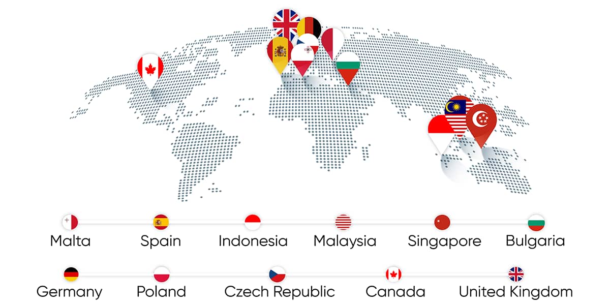 Our warehouses are located in the following countries