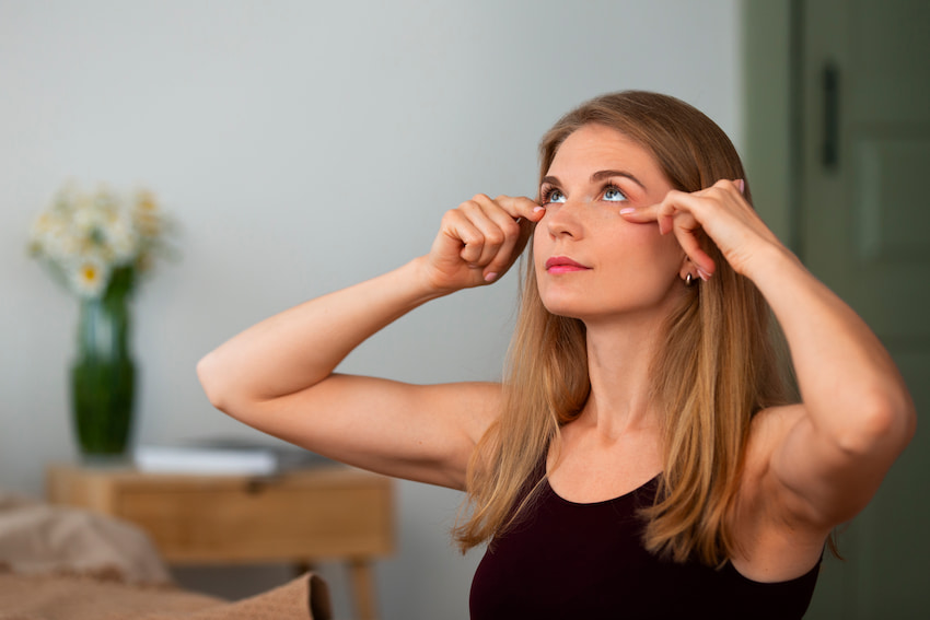 Woman preparing to receive Profhilo Under Eyes Treatment